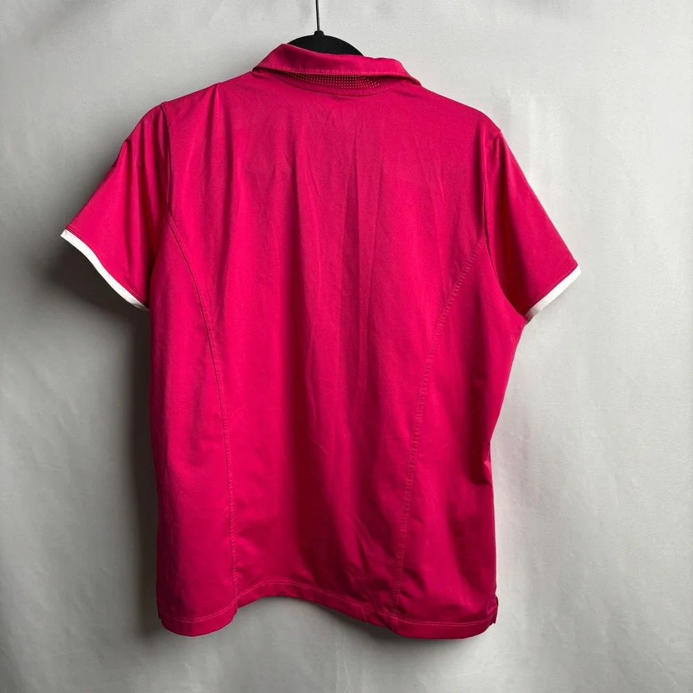 Nike Golf Tour Performance Dri-Fit Polo Shirt Hot Pink Womens‎ XL Short Sleeve